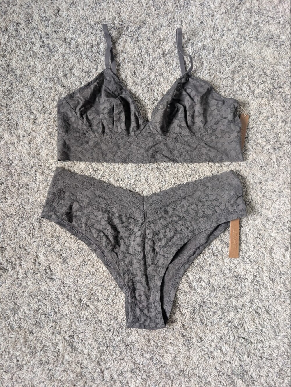 SKIMS Logo Mesh Bralette And Cheeky Bikini Set 2X